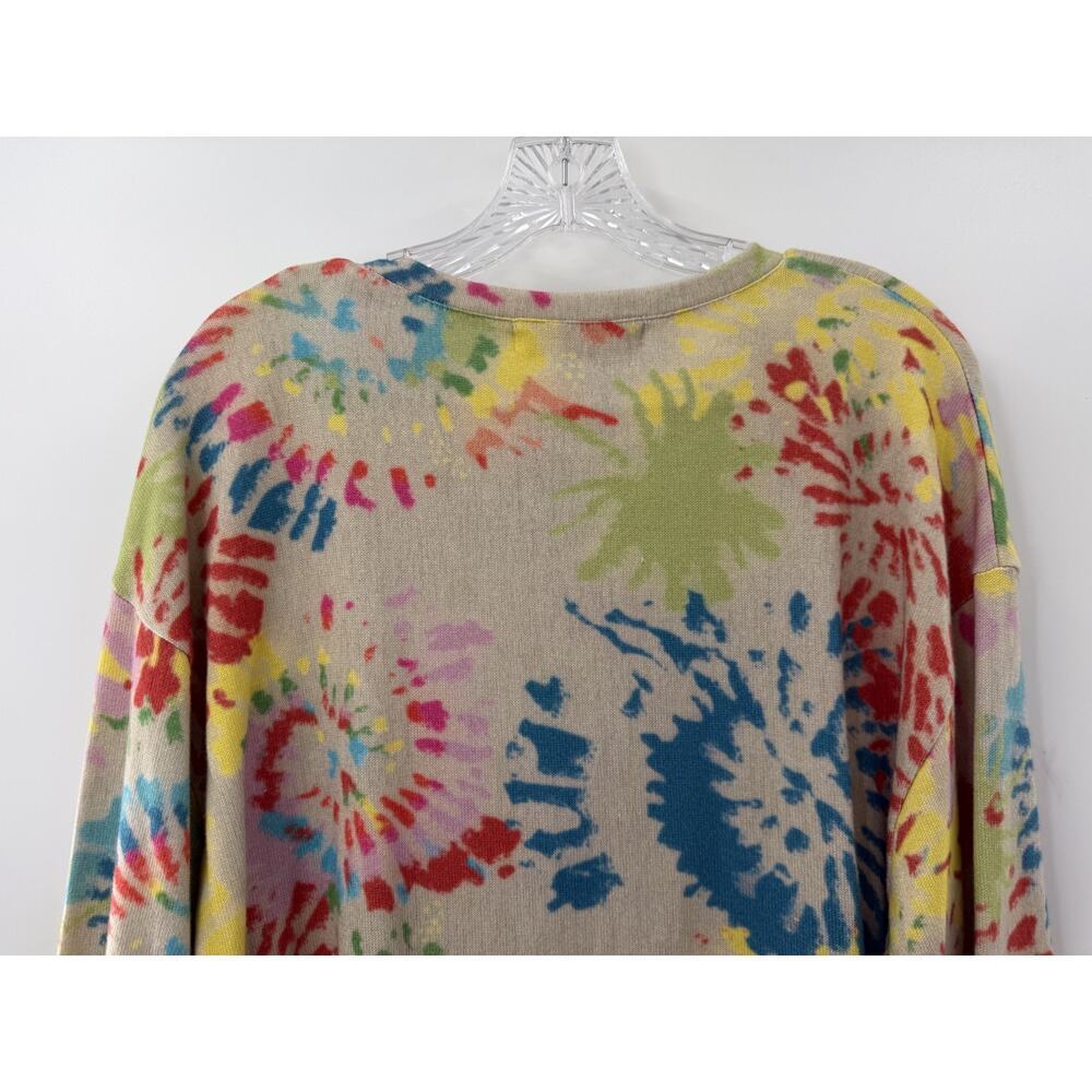 Aldomartins Women's Cotton Tie Die Scoop Neck Sweater Size Medium - Picture 9 of 9